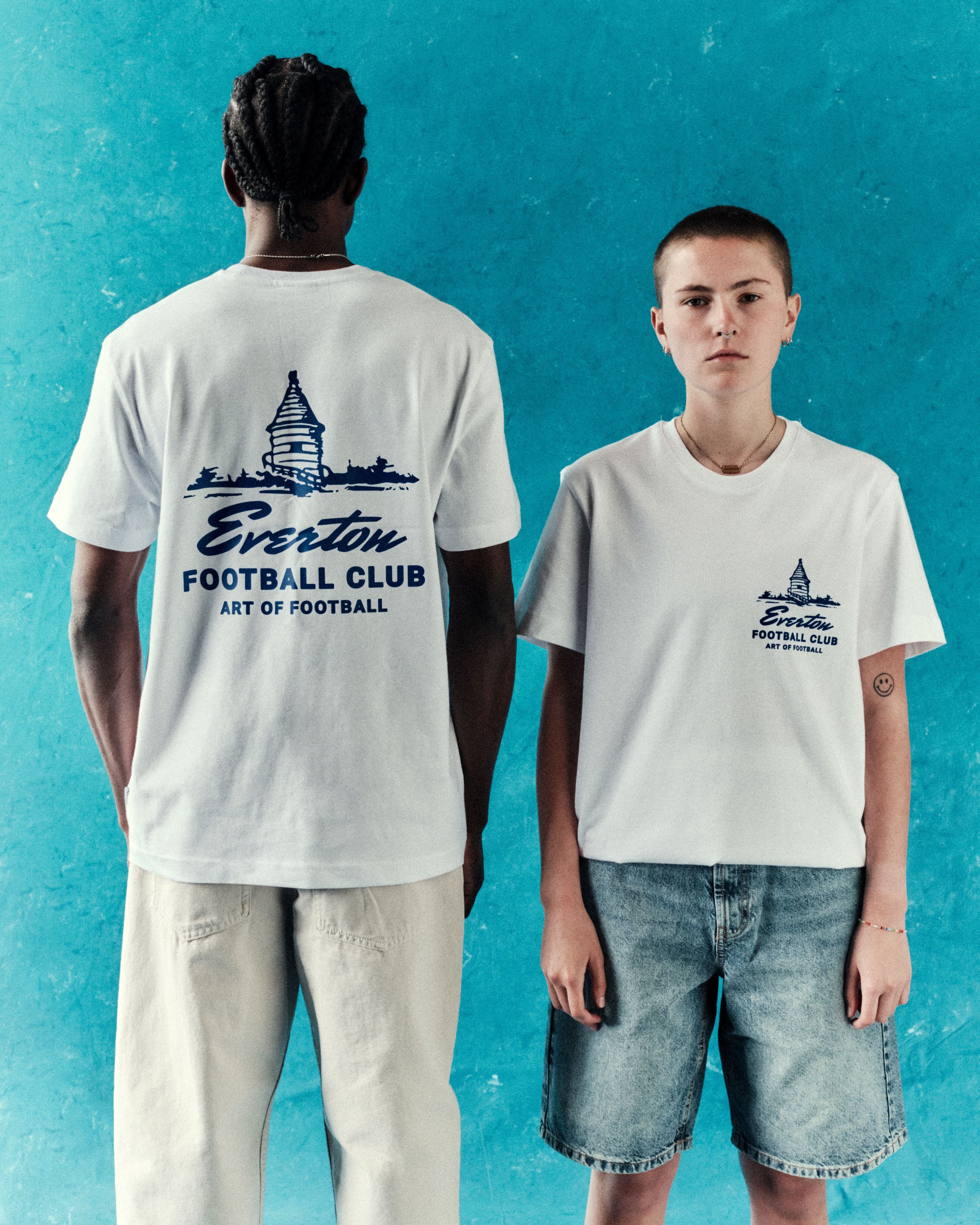 ART OF Football x Everton Tower Tee | AOF x EFC White Graphic T-shirt