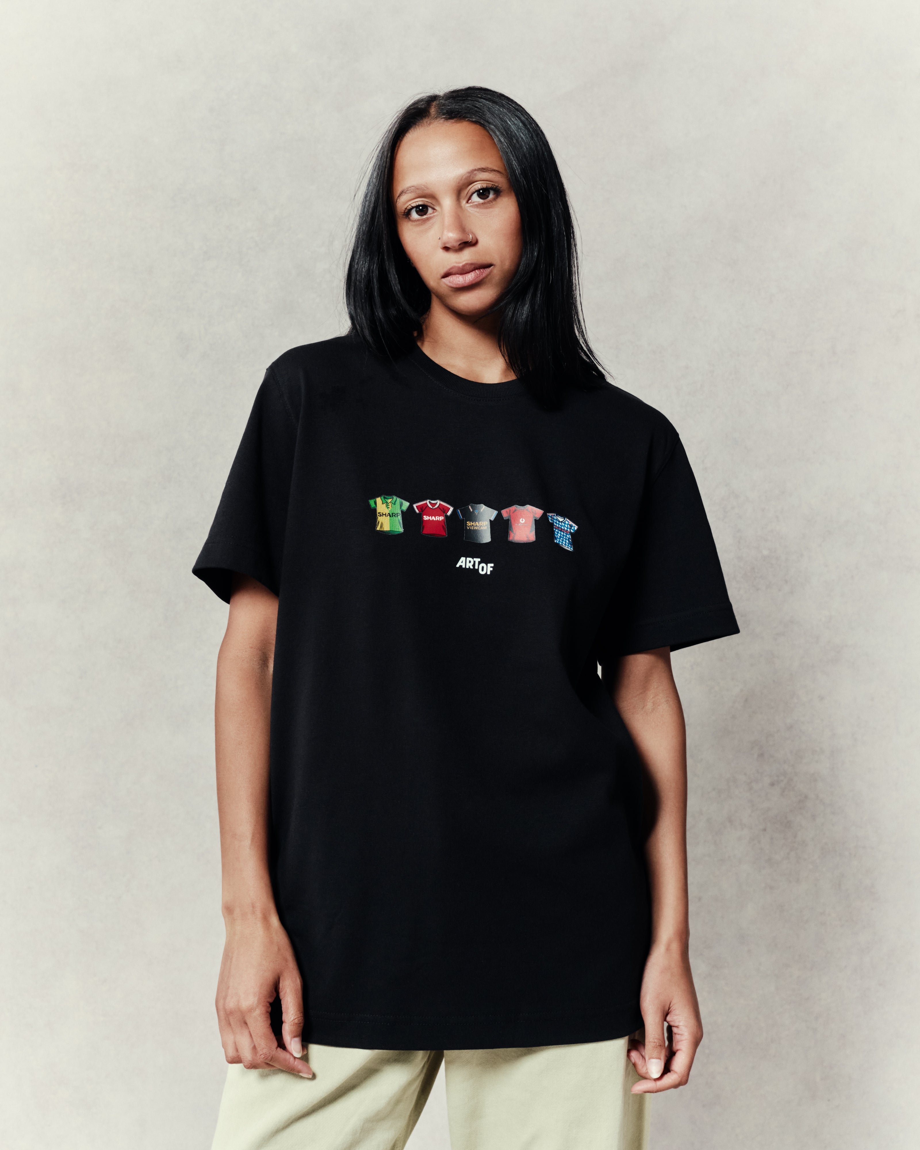 ART OF United Printed Classics Tee | Black Graphic Football T-shirt