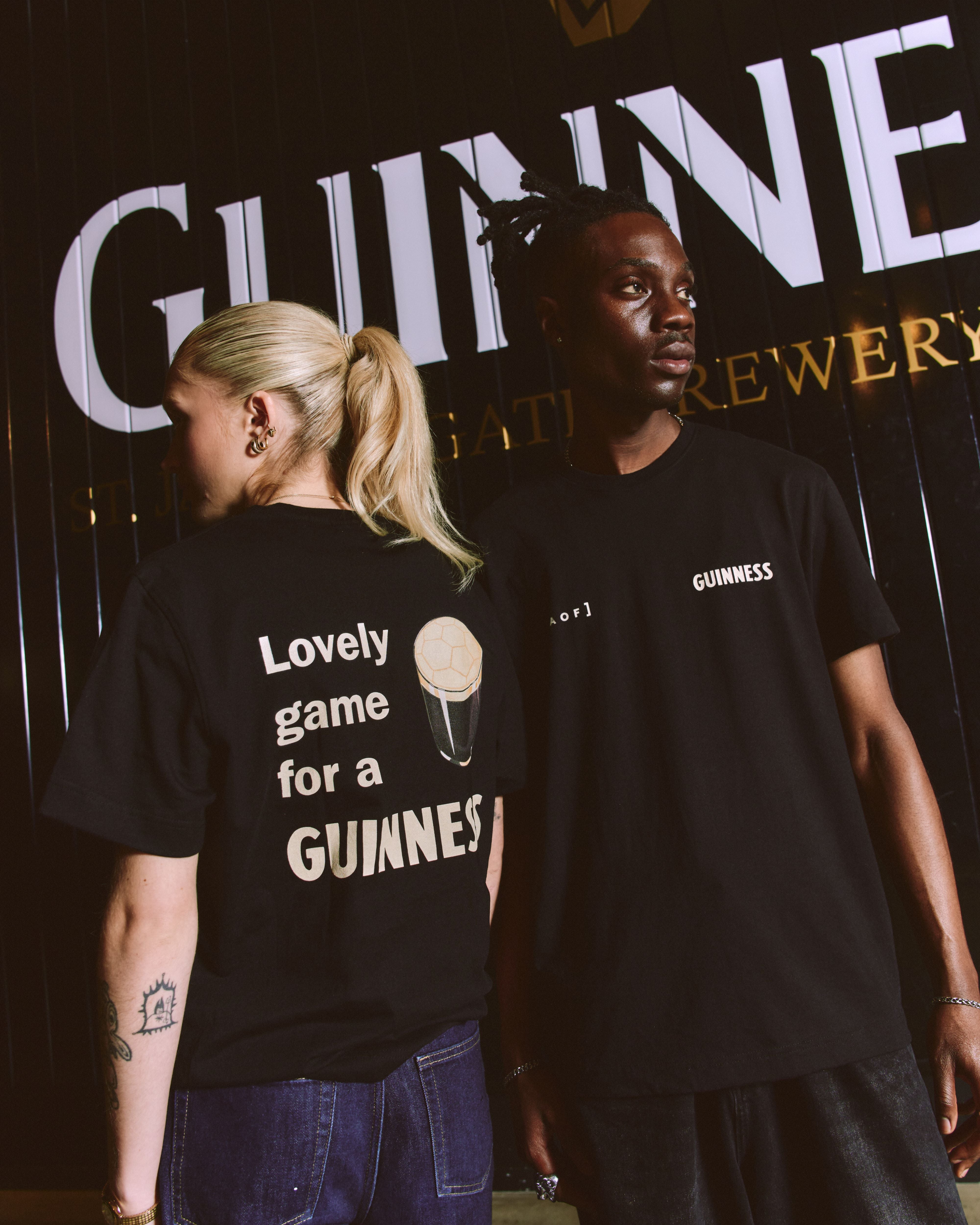 ART OF Lovely Game For A Guinness Tee | Black Graphic Football T-shirt