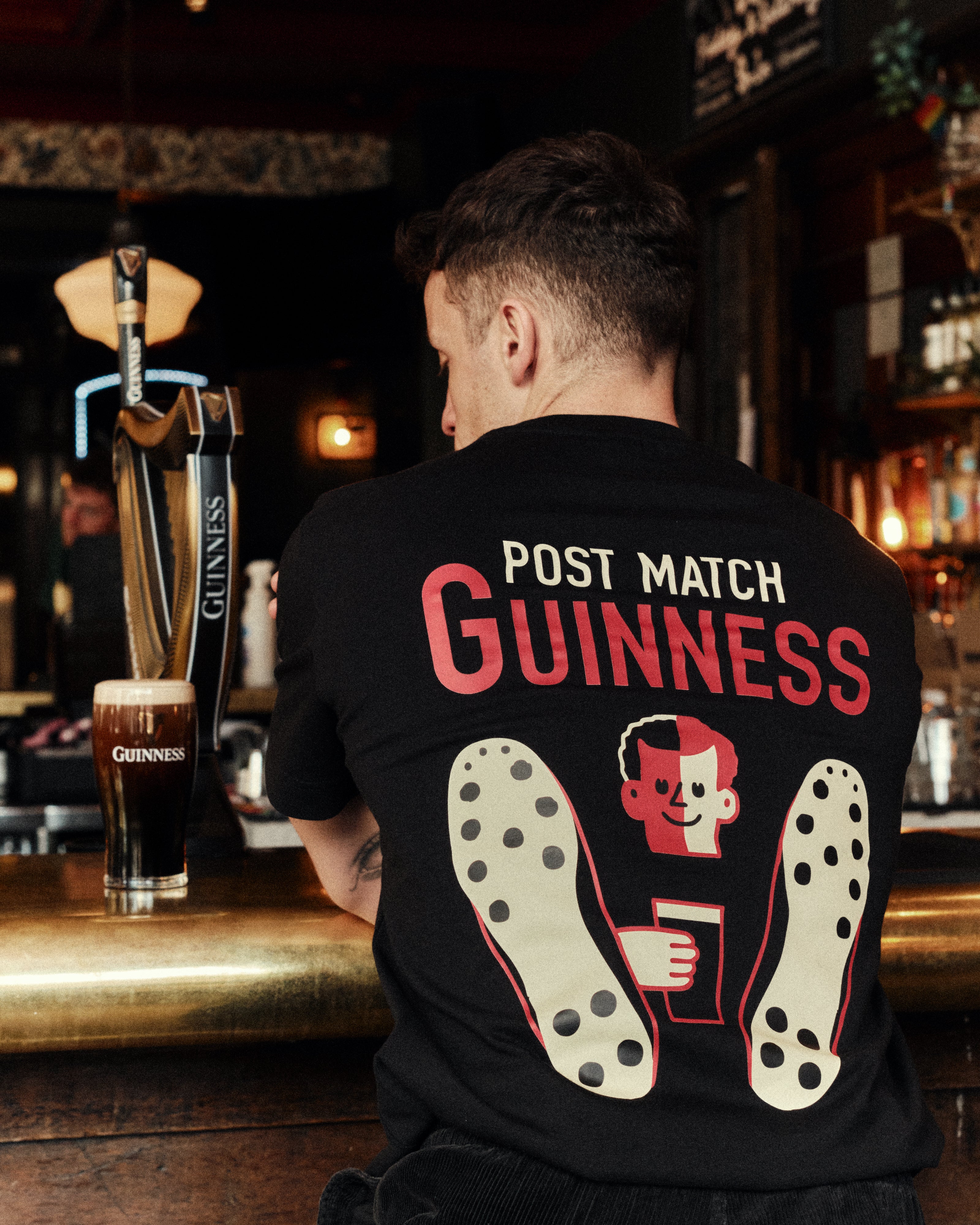 ART OF x Guinness Post Match Tee | Black Graphic Football T-shirt