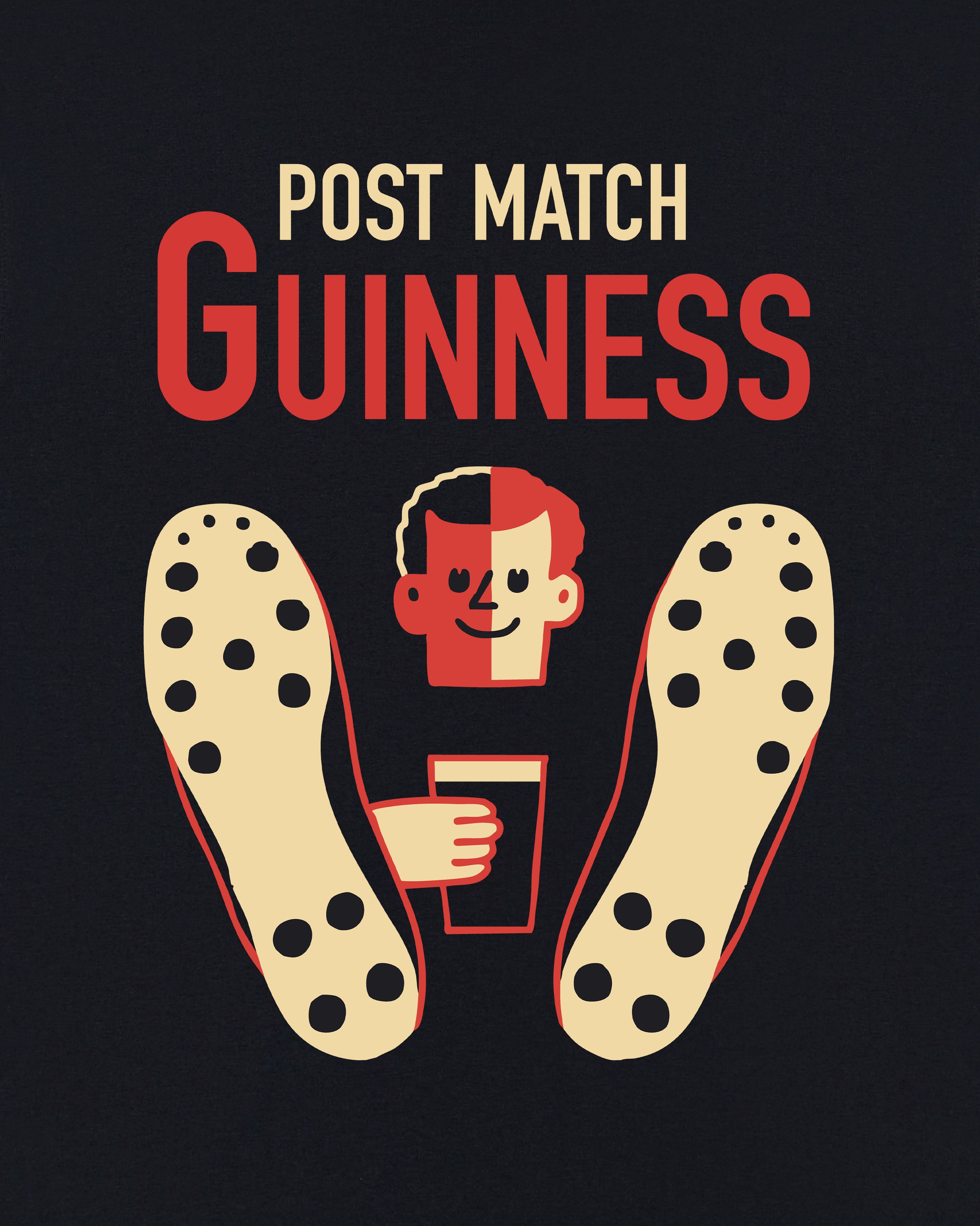 AOF X Guinness Post Match Guinness Tee | Black | Art Of Football