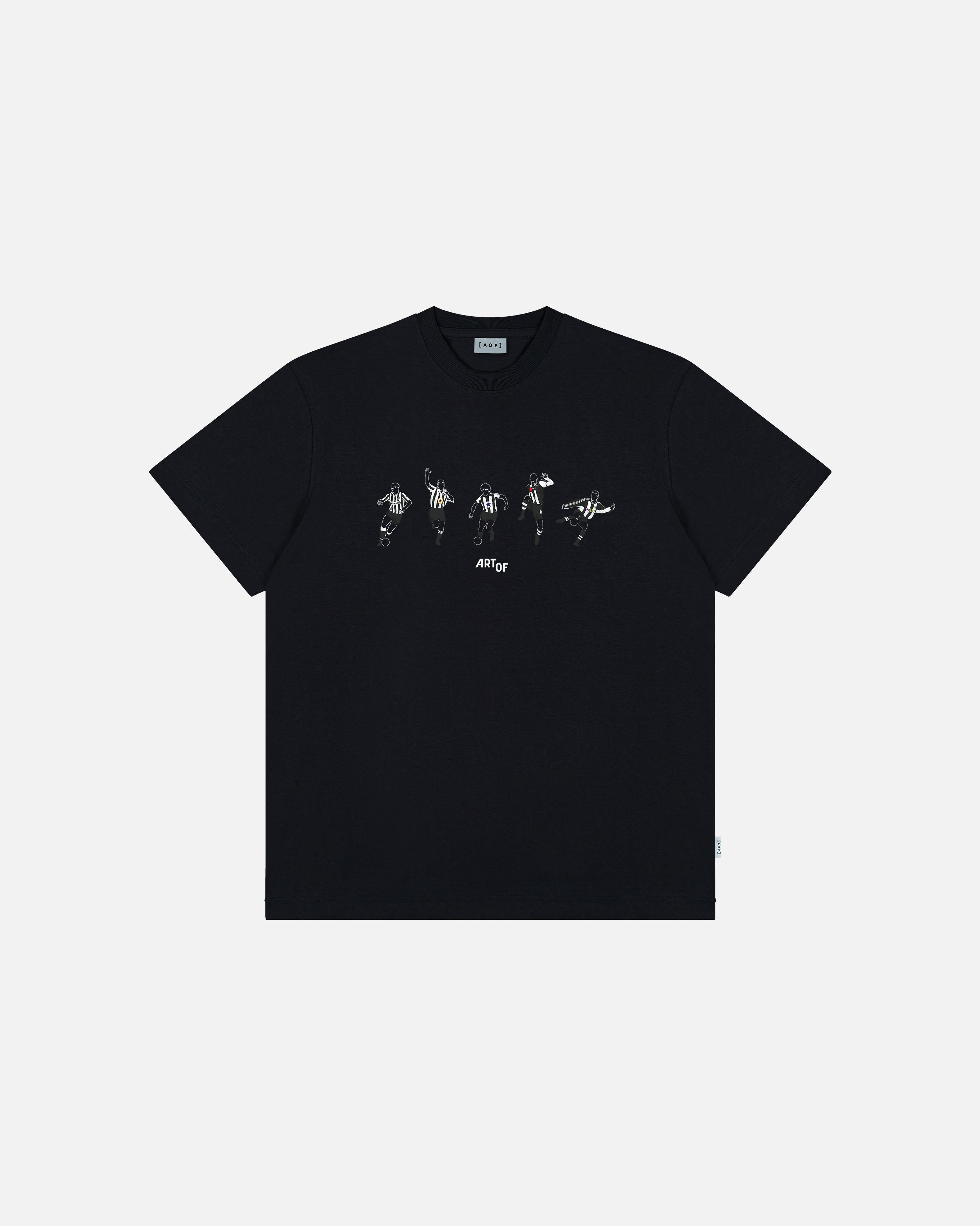 ART OF Football Geordie Printed Icons Tee | AOF NUFC Black T-shirt