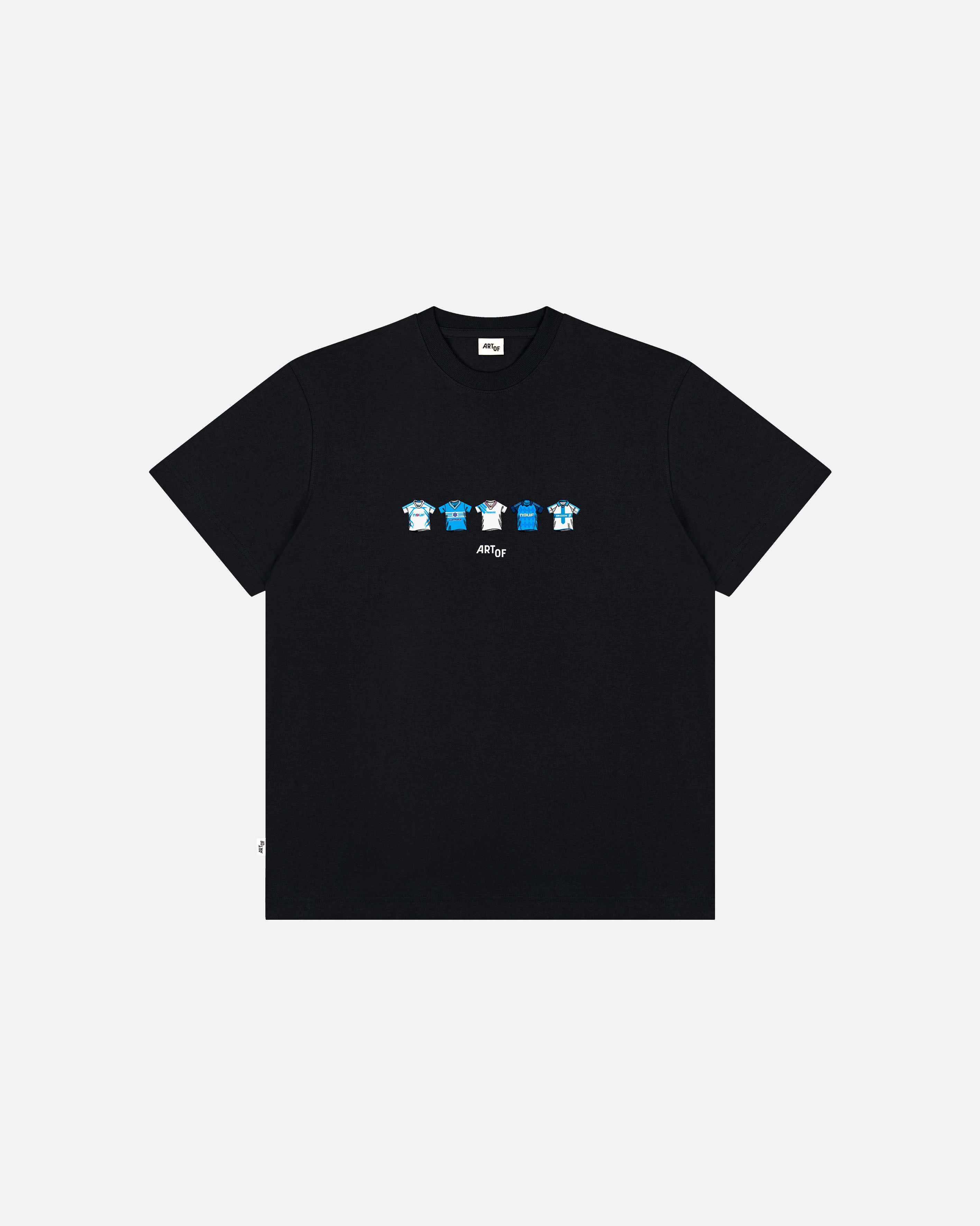 ART OF Marseille Printed Classics Tee | Black Graphic Football T-shirt