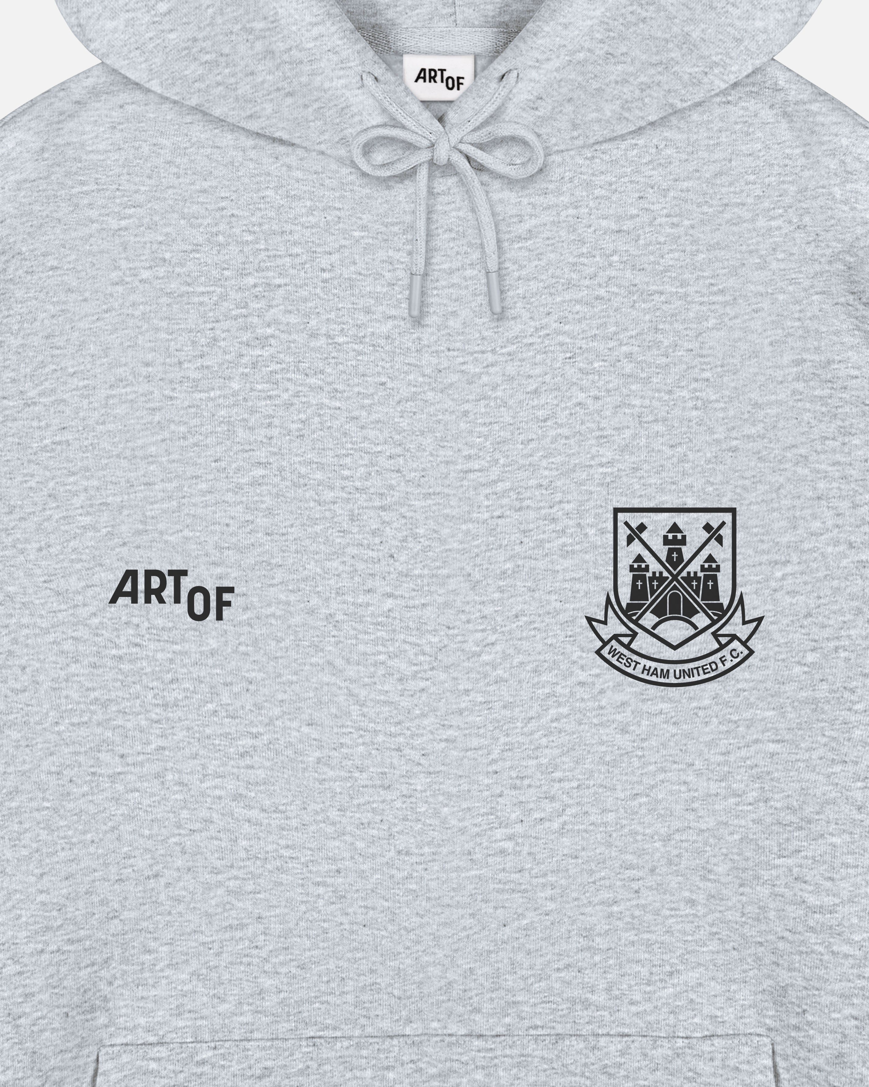 ART OF x West Ham Heritage Hoodie | Grey Printed Football Sweat