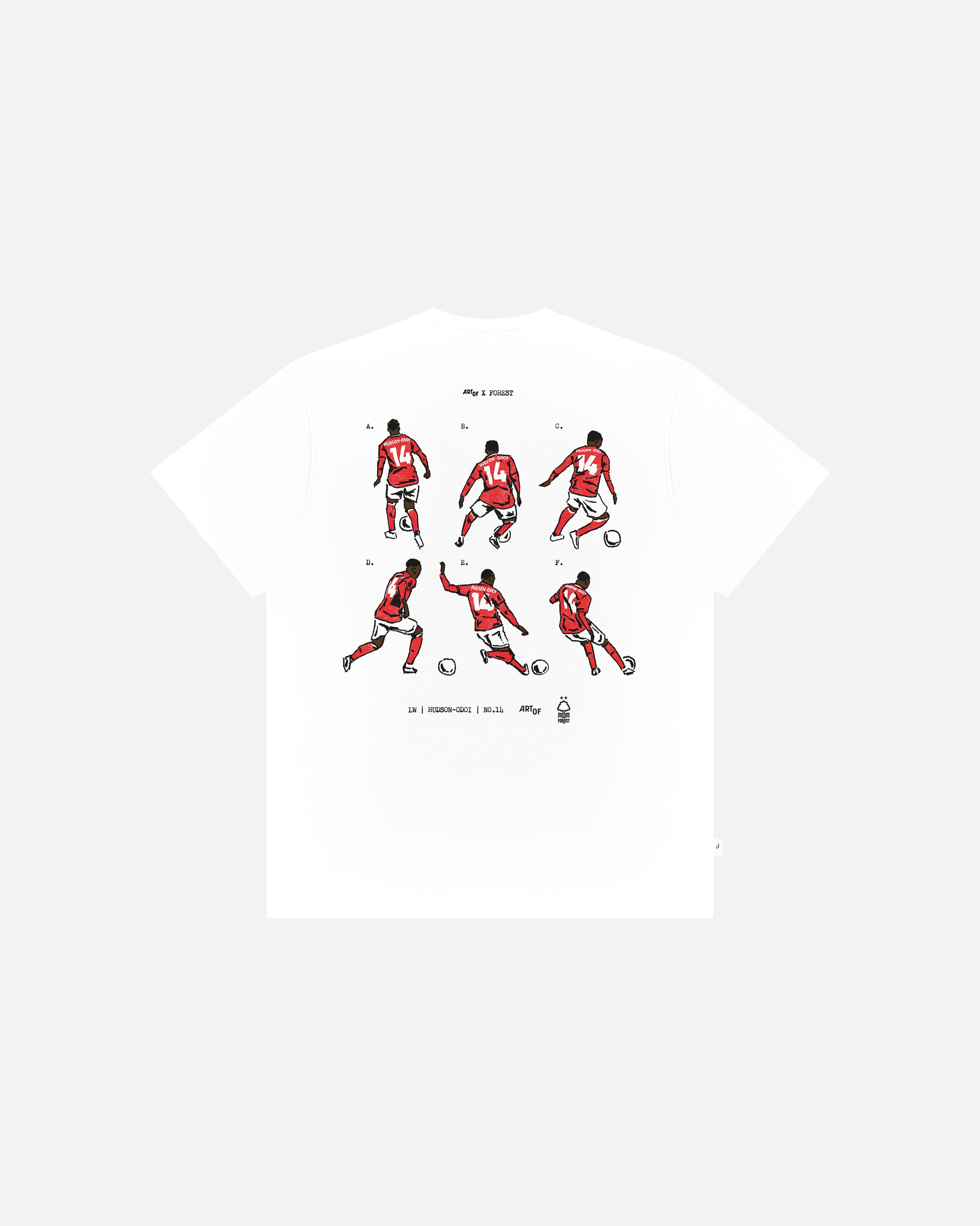 ART OF x Forest Trademark CHO Tee Red | White Football T-shirt