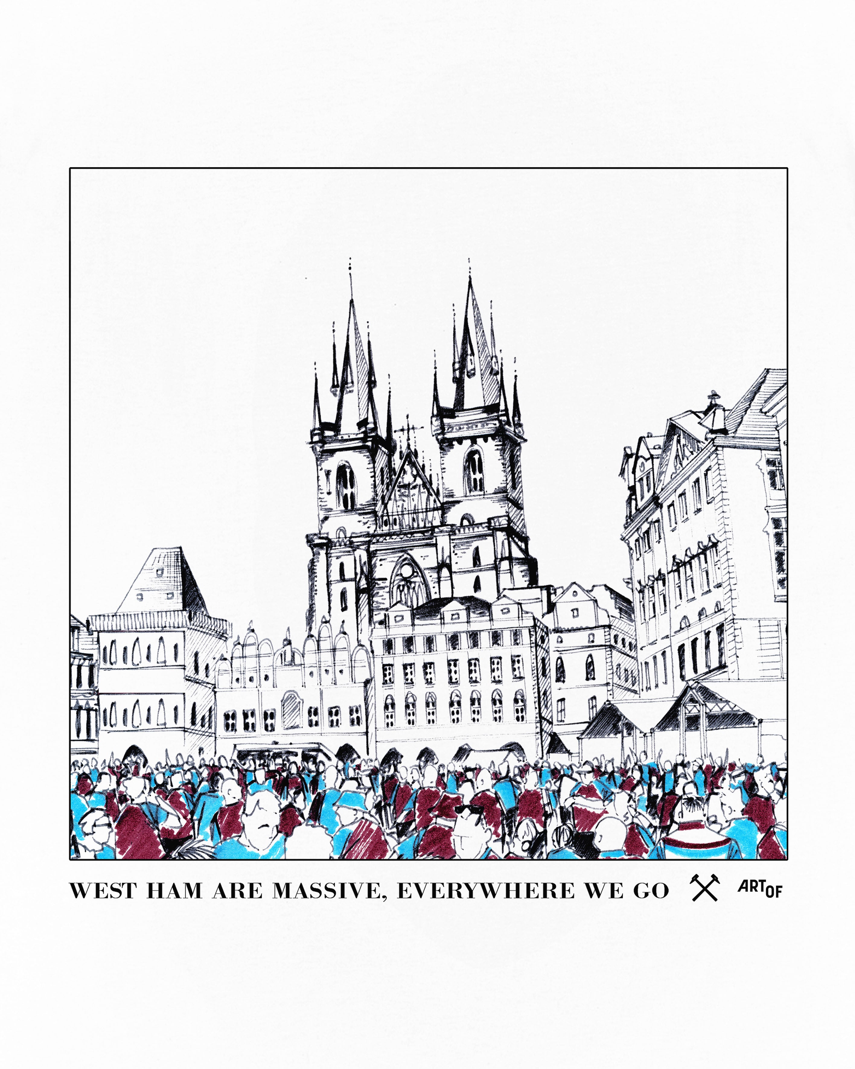 ART OF x West Ham They Came They Saw They Conquered Tee