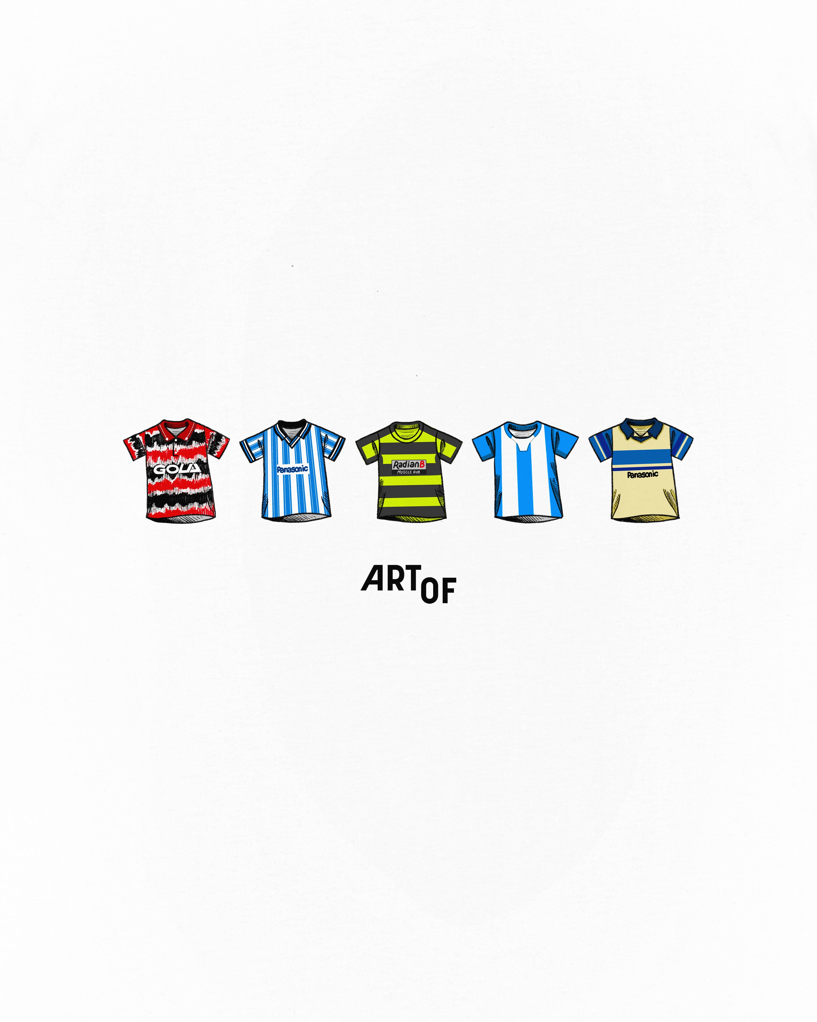 ART OF Huddersfield Printed Classics Tee | White Football T-shirt