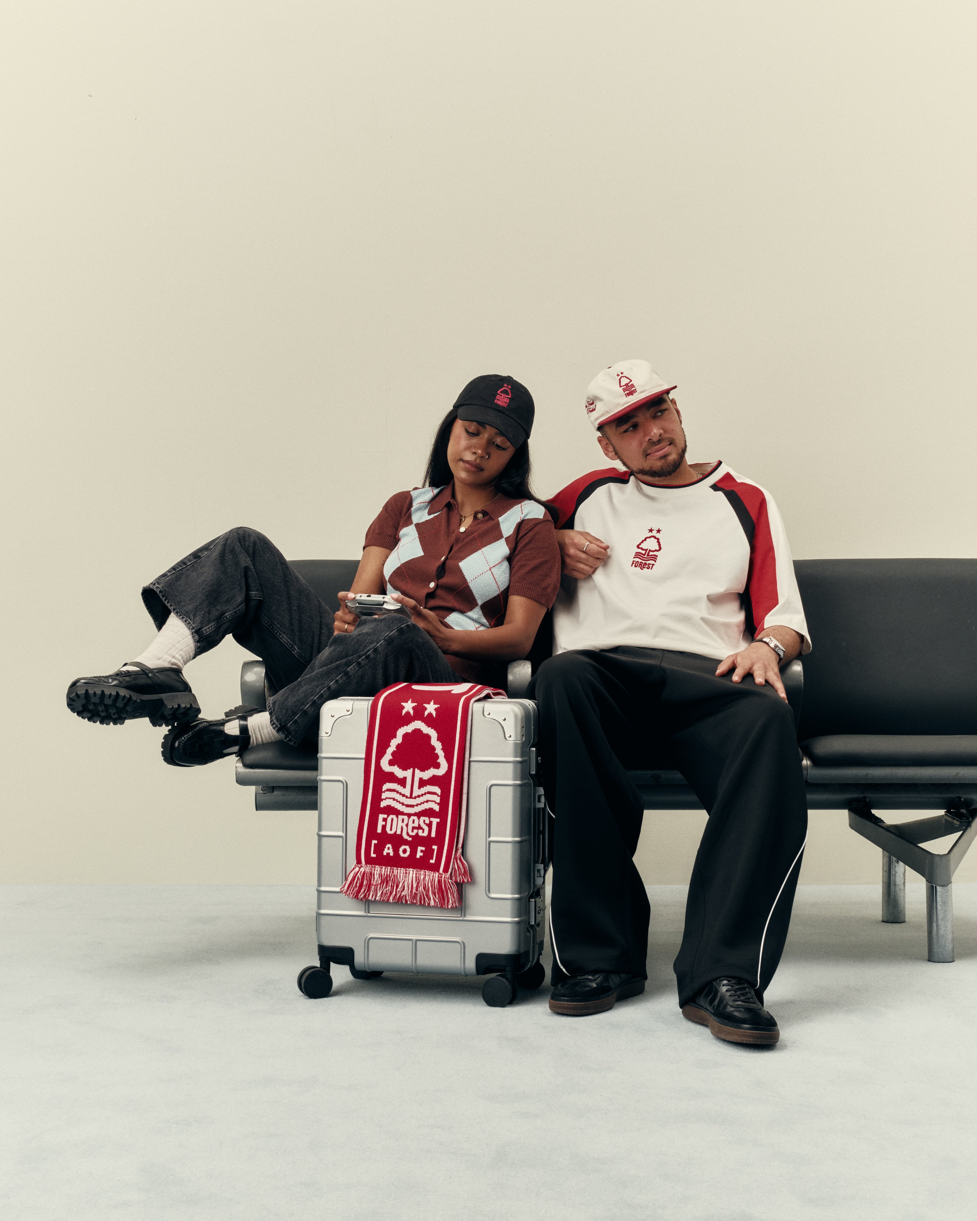 AOF x Forest Two Tone Cap | White & Red | AOF