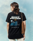 AOF Shot Power 99 Tee | Black Graphic T-shirt | Art of Football