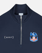 AOF x Crystal Palace 90s Quarter Zip Sweat | Navy Jersey | Shop Now