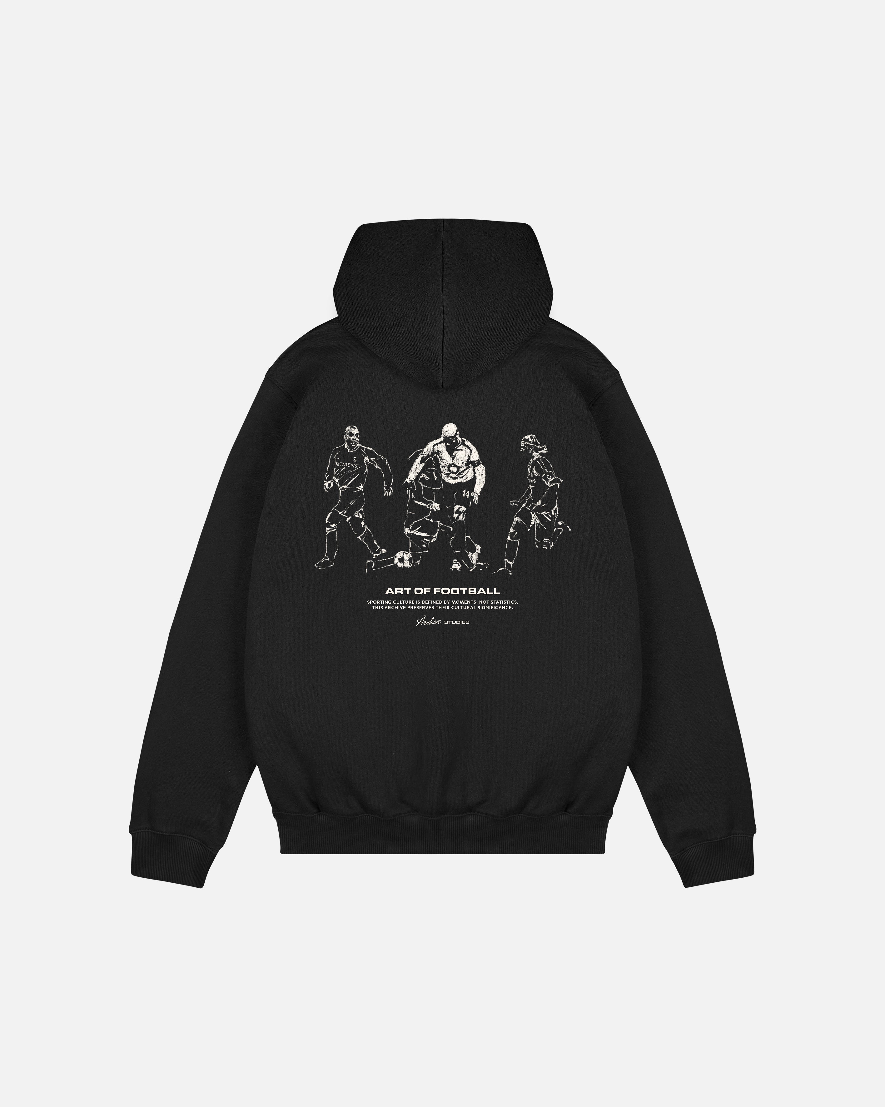 ART OF AFC Editions Hoodie | Black Screen Printed Football Sweat