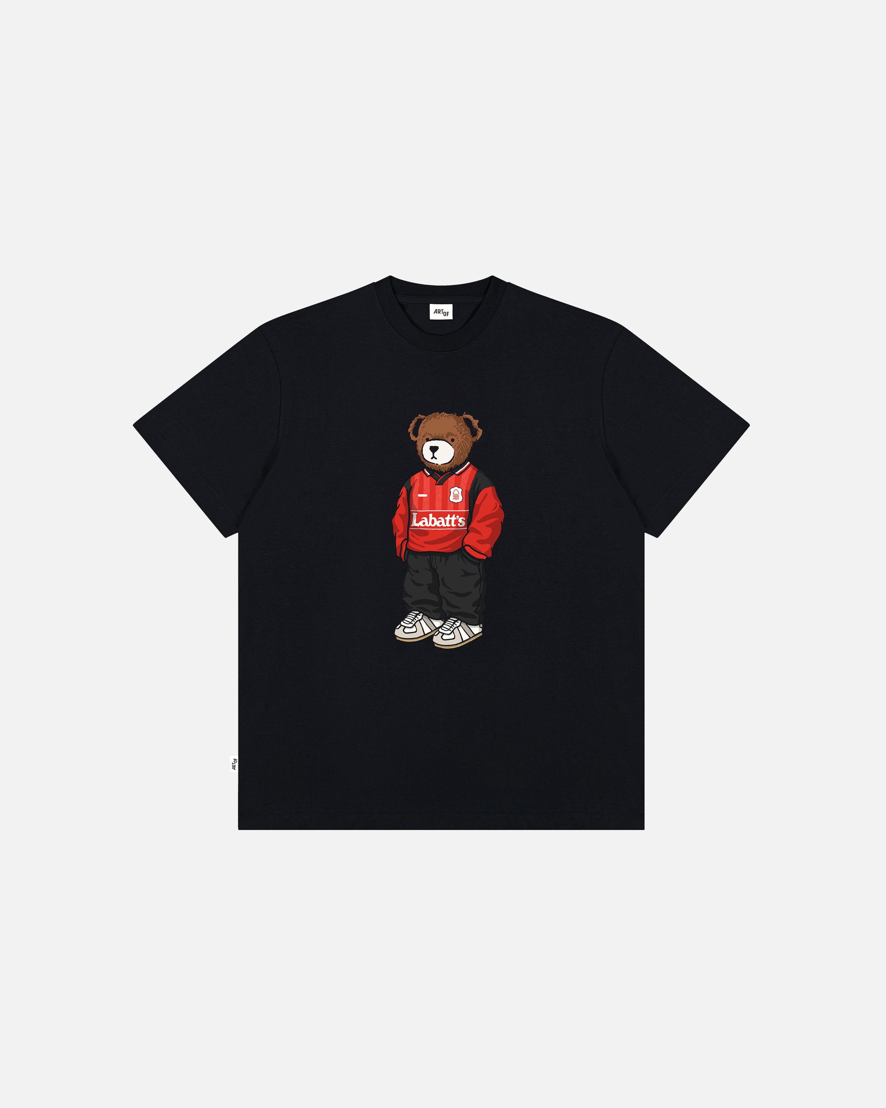 ART OF x Forest Home Pickles | Black Graphic Football T-shirt