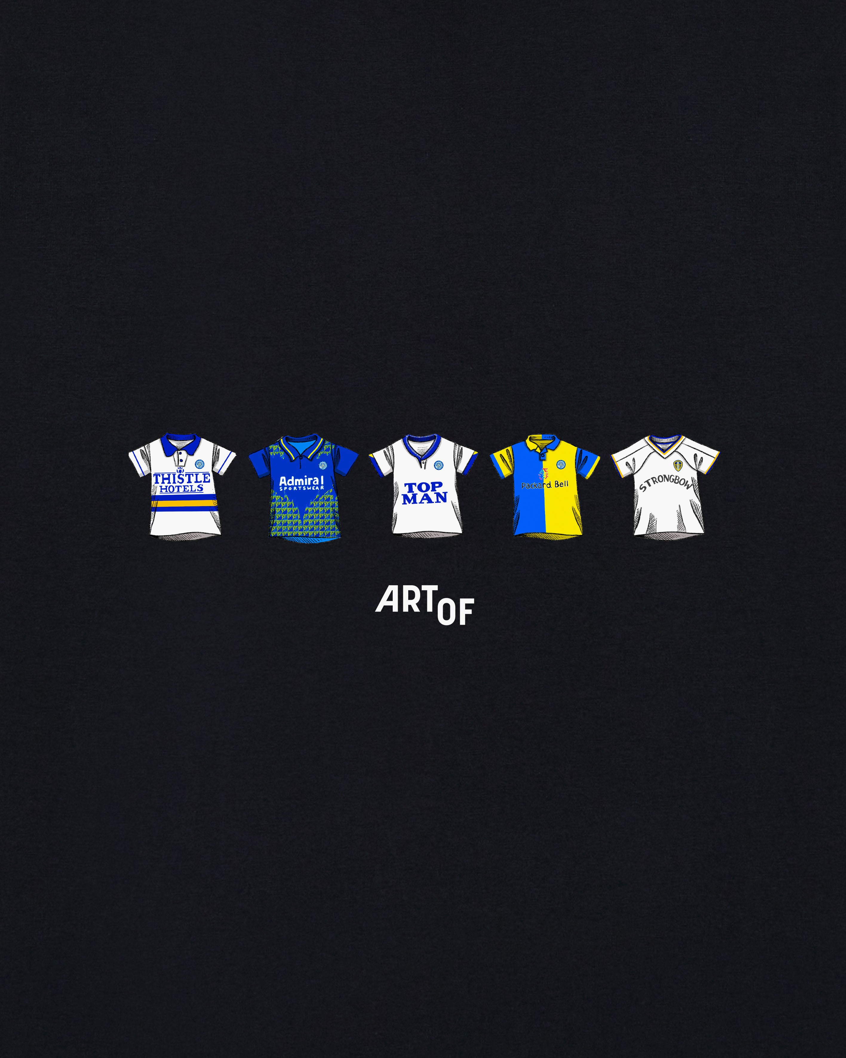 ART OF x Leeds Printed Classics Tee | Black Graphic Football T-shirt