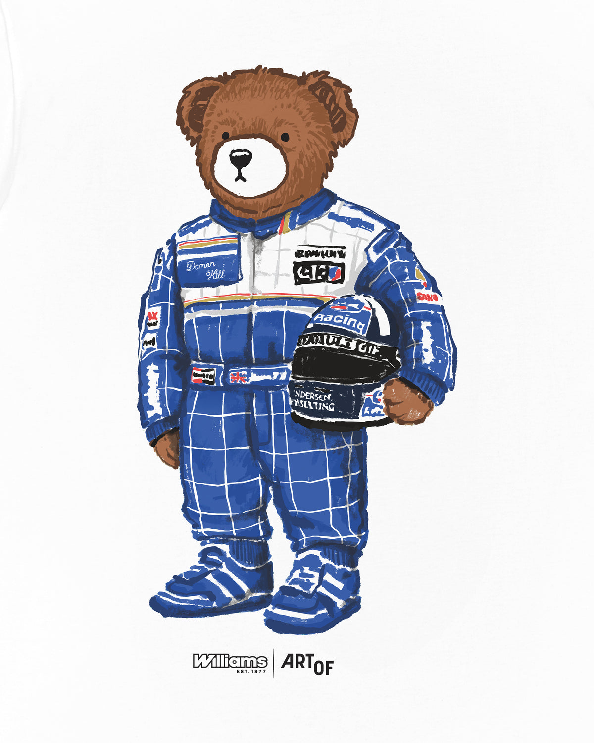 ART OF Atlassian Williams | '96 Pickles Tee | White Car Racing T-shirt